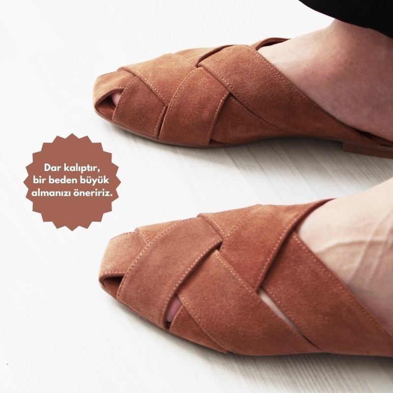 İda Kadın Taba Süet Terlik