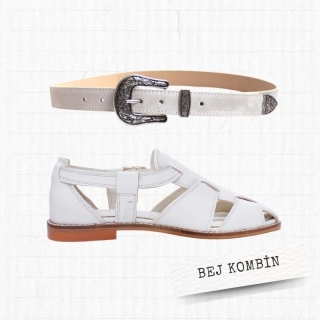 Beige Leather - Suede Combination