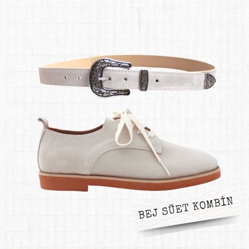 Beige Suede Combination