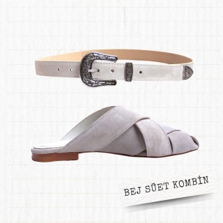 Beige Suede Combination