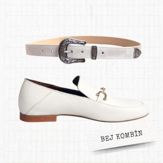 Beige Leather - Suede Combination