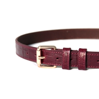 Burgundy Savana Women's Leather Belt