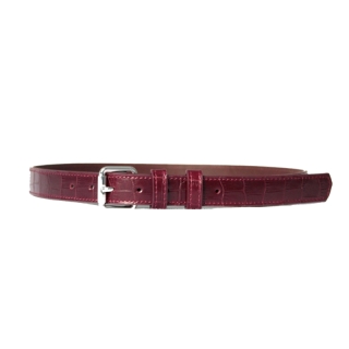 Burgundy Savana Women's Leather Belt