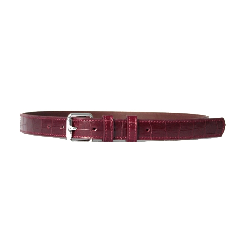 Burgundy Savana Women's Leather Belt