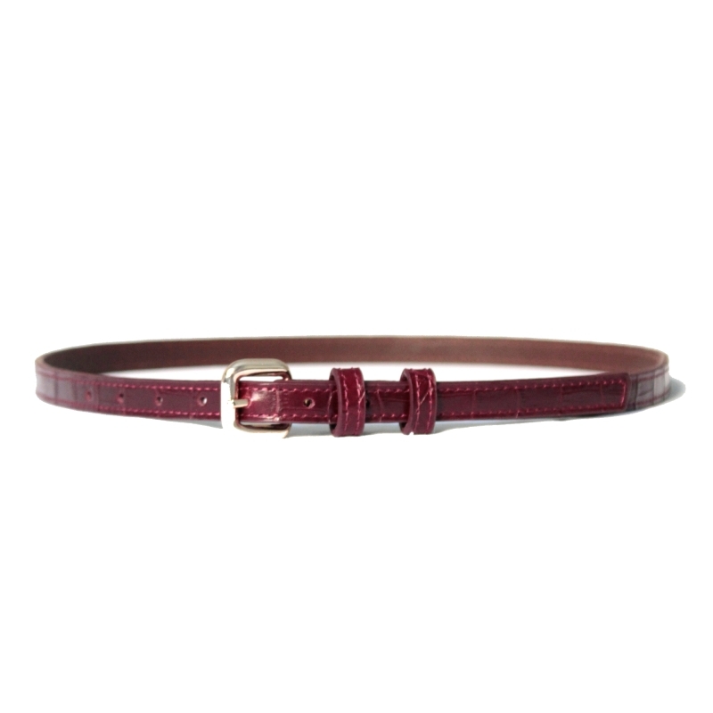 Burgundy Savana Women's Leather Belt