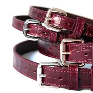 Burgundy Savana Women's Leather Belt
