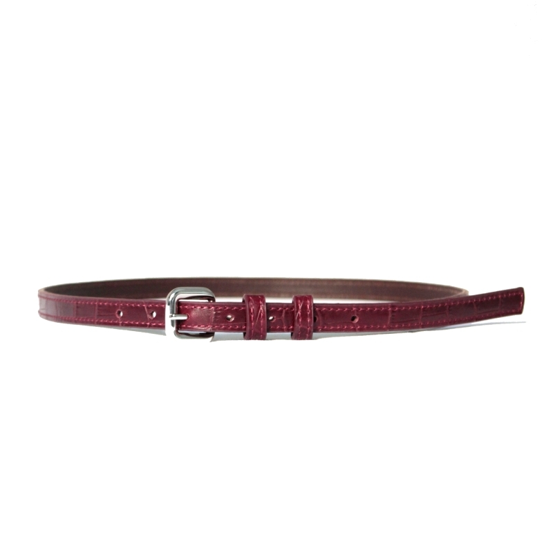 Burgundy Savana Women's Leather Belt