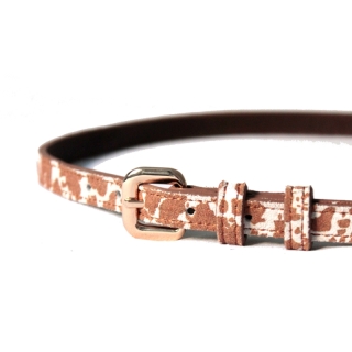 Tan Spotted Savana Women's Suede Belt