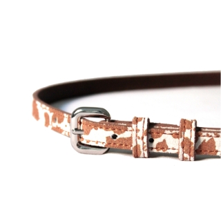 Tan Spotted Savana Women's Suede Belt