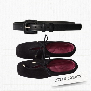 Black Suede - Leather Combination