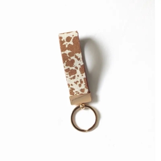 Cow Print Keychain