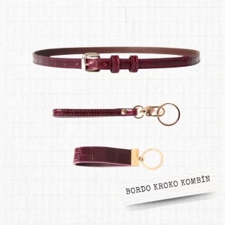 Burgundy Croco Combination Package