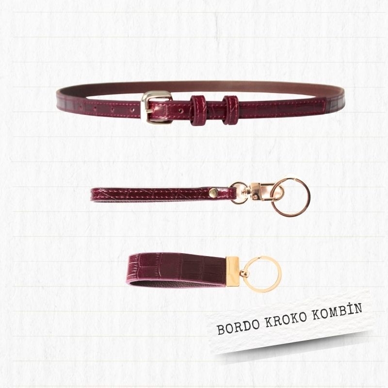 Burgundy Croco Combination Package