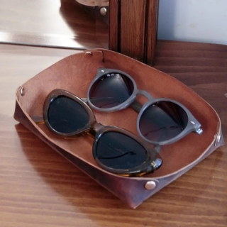 Handmade Leather Valet Tray | Personalized Genuine Leather