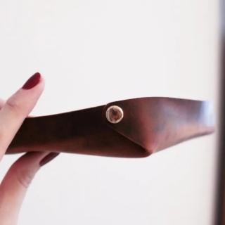 Handmade Leather Valet Tray | Personalized Genuine Leather