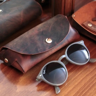 El Yapımı Deri Gözlük Kılıfı | Kişiselleştirilebilir Hakiki Deri