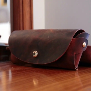 Handmade Leather Glasses Case | Personalized Genuine Leather