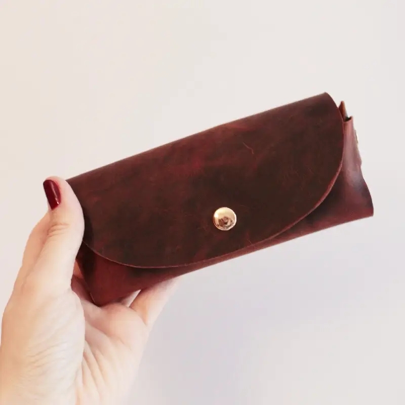 Handmade Leather Glasses Case | Personalized Genuine Leather
