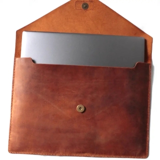 Handmade Leather Laptop Sleeve | Personalized Genuine Leather