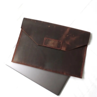 Handmade Leather Laptop Sleeve | Personalized Genuine Leather