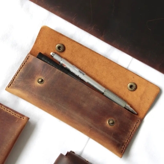 Personalized Leather Pencil Case | Handmade Custom Design