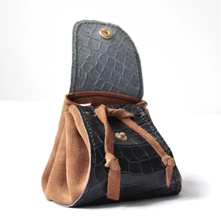 Mini Leather Pouch Bag | Handmade Chain Strap Leather Bag