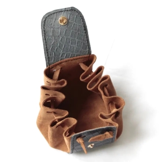 Mini Leather Pouch Bag | Handmade Chain Strap Leather Bag