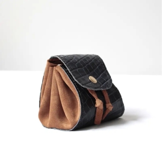 Mini Leather Pouch Bag | Handmade Chain Strap Leather Bag