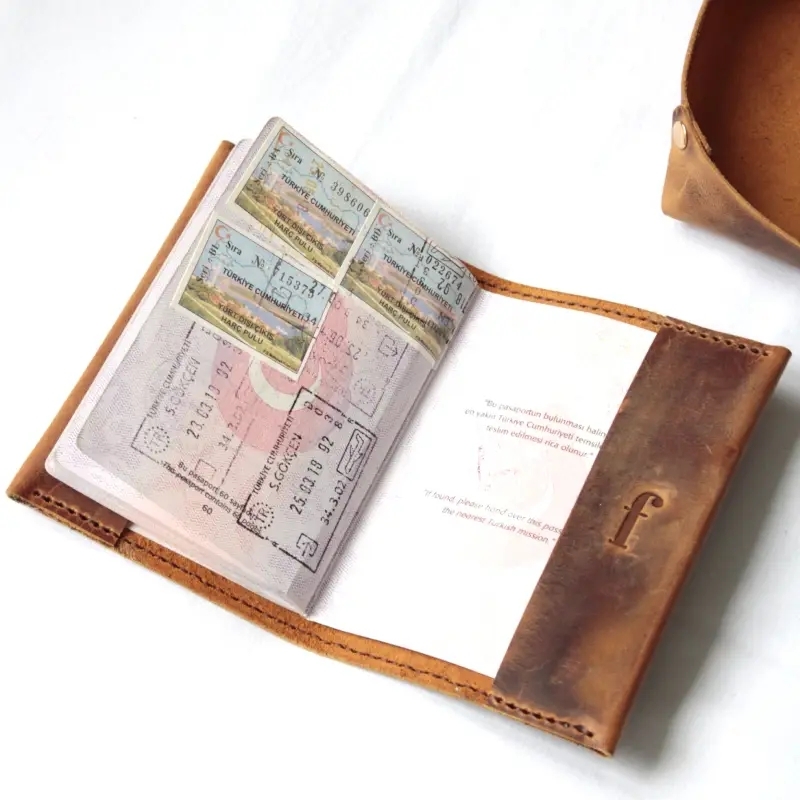 Personalized Leather Passport Cover | Handmade Custom Design