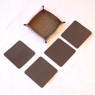 Genuine Leather Coaster | Stylish & Durable Table Accessory