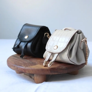 Mini Kese Deri Çanta | El Yapımı Zincir Askılı Deri Çanta