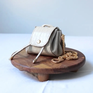 Mini Leather Pouch Bag | Handmade Chain Strap Leather Bag