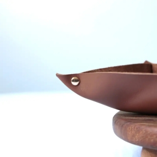 Handmade Leather Valet Tray | Personalized Genuine Leather