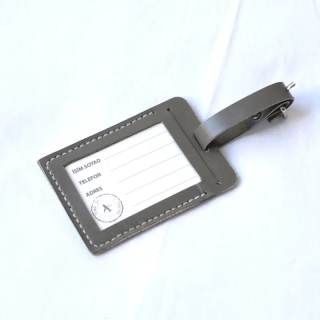 Genuine Leather Luggage Tag | Durable Travel Accessory