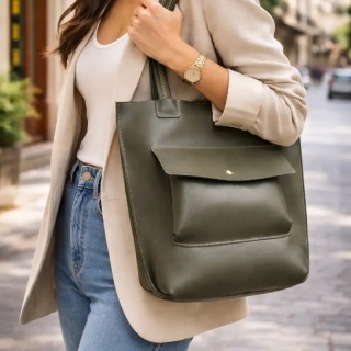 Genuine Leather Shoulder Bag | Elegant & Durable
