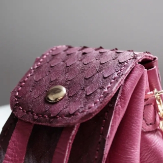 Mini Leather Pouch Bag | Handmade Chain Strap Leather Bag