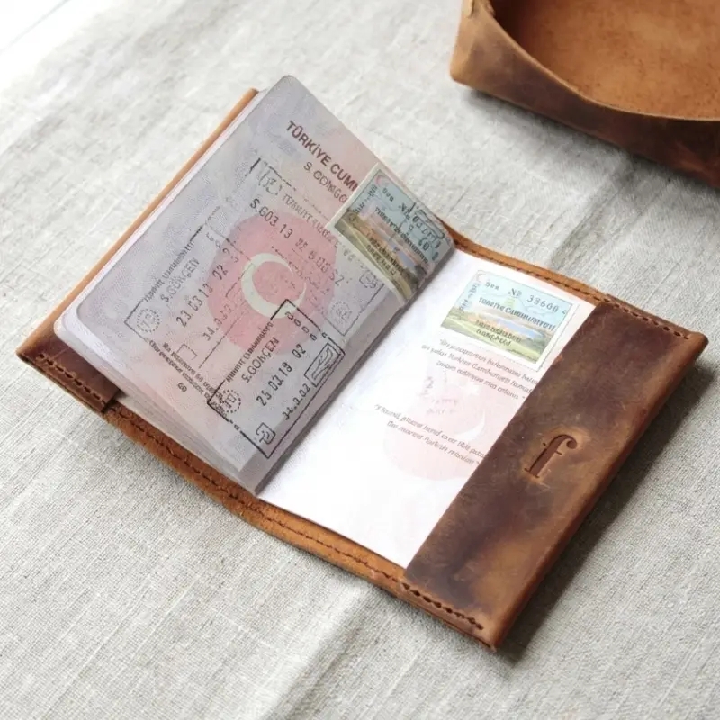 Personalized Leather Passport Cover | Handmade Custom Design