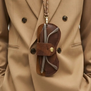 Handmade Leather Glasses Case | Personalized Genuine Leather