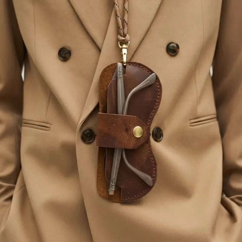 Handmade Leather Glasses Case | Personalized Genuine Leather