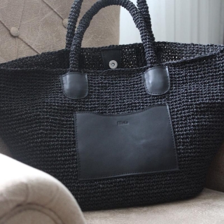 Black Burgaz Straw Bag