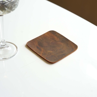 Genuine Leather Round Coaster